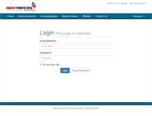 Tablet Screenshot of clients.hostrivers.com